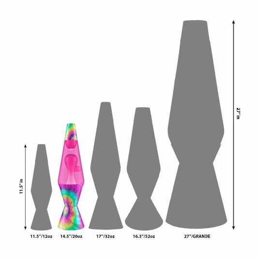 14.5″ LAVA Lamp – Tie Dye Pink Spiral - US 6348