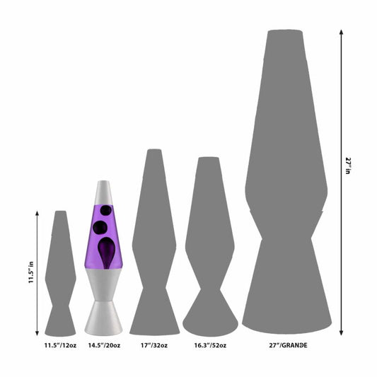 14.5’’ LAVA Lamp  – Black &amp; Purple - US 7666