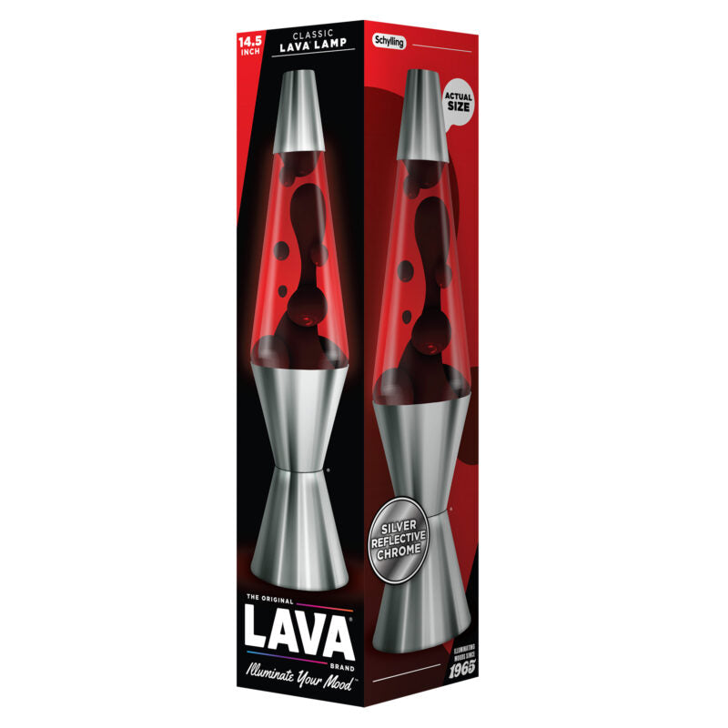 14.5″ Lava Lamp Chrome Plated Crimson - US 7586