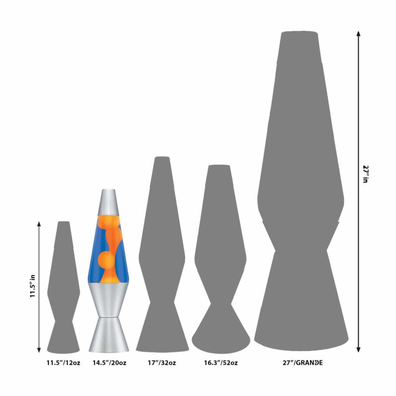 14.5” LAVA Lamp – Orange/Blue/Silver - US 1061