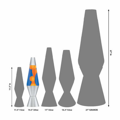 14.5” LAVA Lamp – Orange/Blue/Silver - US 1061