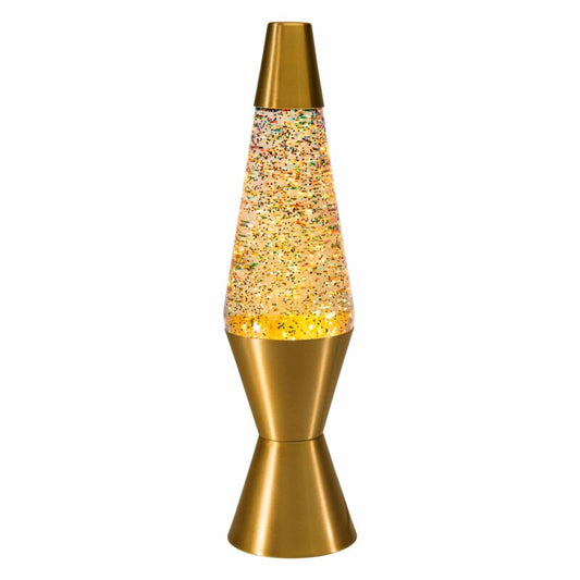 14.5″ LAVA Lamp Rainbow Glitter – Clear/Gold - US 4756