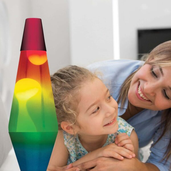 14.5” LAVA Lamp Rainbow – White/Clear/Tricolor - US 3176