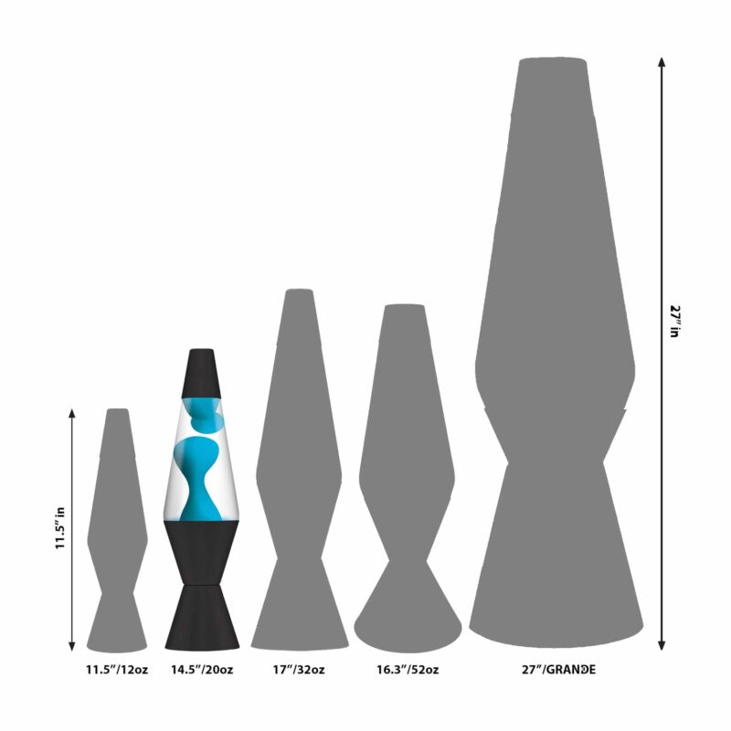 14.5″ LAVA Lamp Neon – Blue/Clear/Black - US 2684