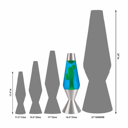 16.3″ LAVA Lamp – Yellow/Blue/Silver - US 6954