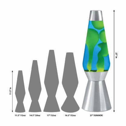 27″ LAVA Lamp Grande – Yellow/Blue/Silver - US 5844