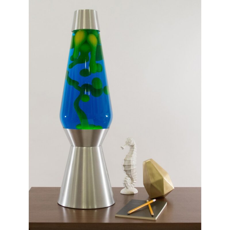 27″ LAVA Lamp Grande – Yellow/Blue/Silver - US 5844