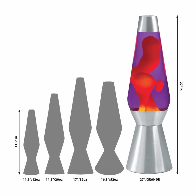 27″ LAVA Lamp Grande – Yellow/Purple/Silver - US 4051